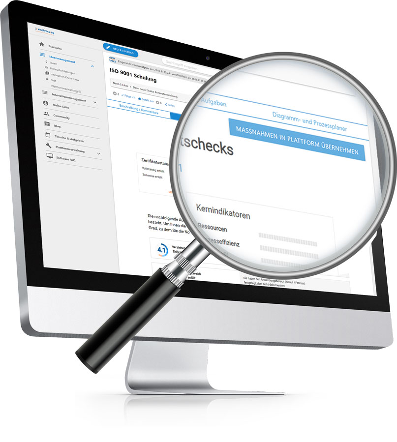 Screenshot of an AI assistant that automatically creates processes, work instructions, and audit questions based on company information