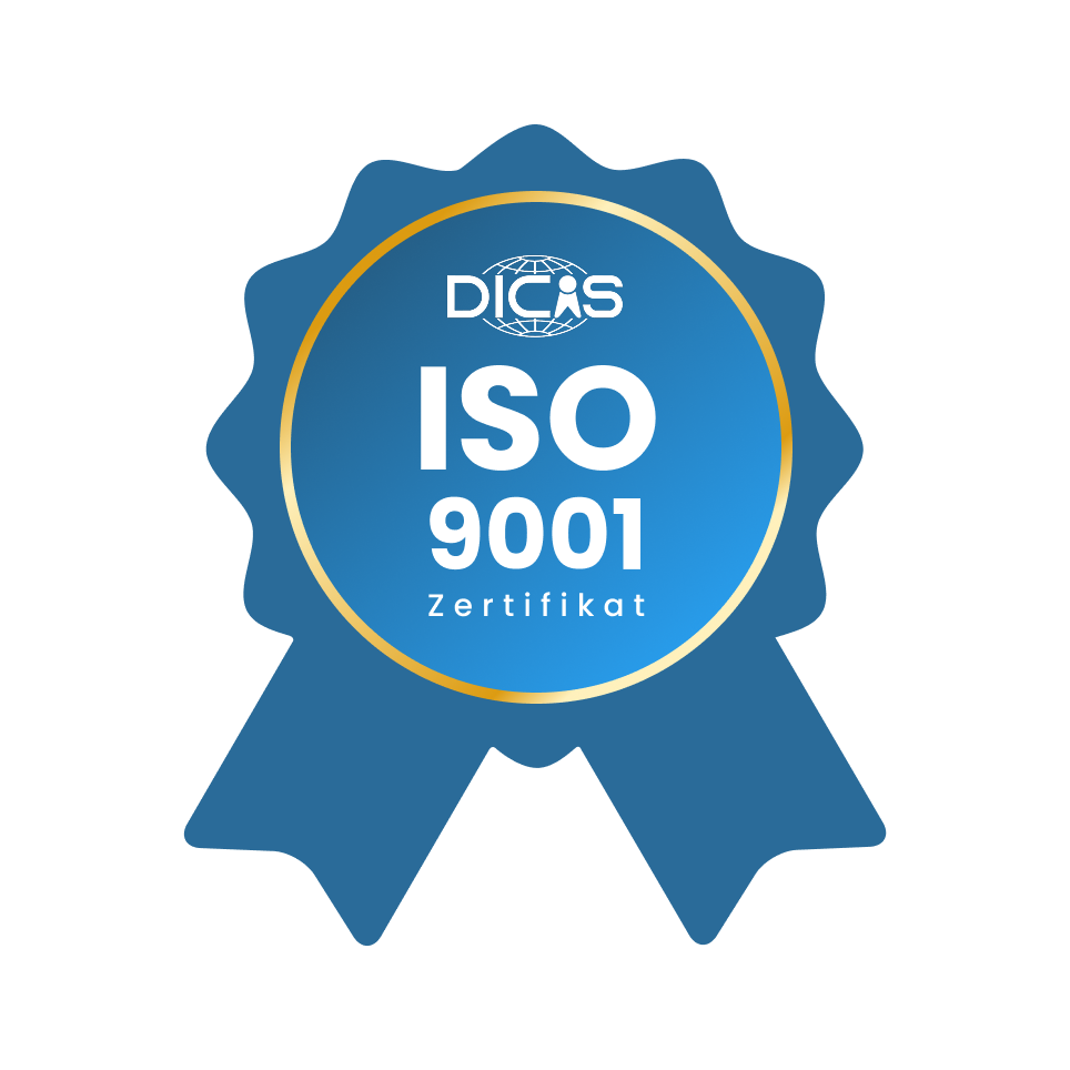 ISO 9001 Certificate Seal for Quality Management – verified processes and standards-compliant organizational structure
