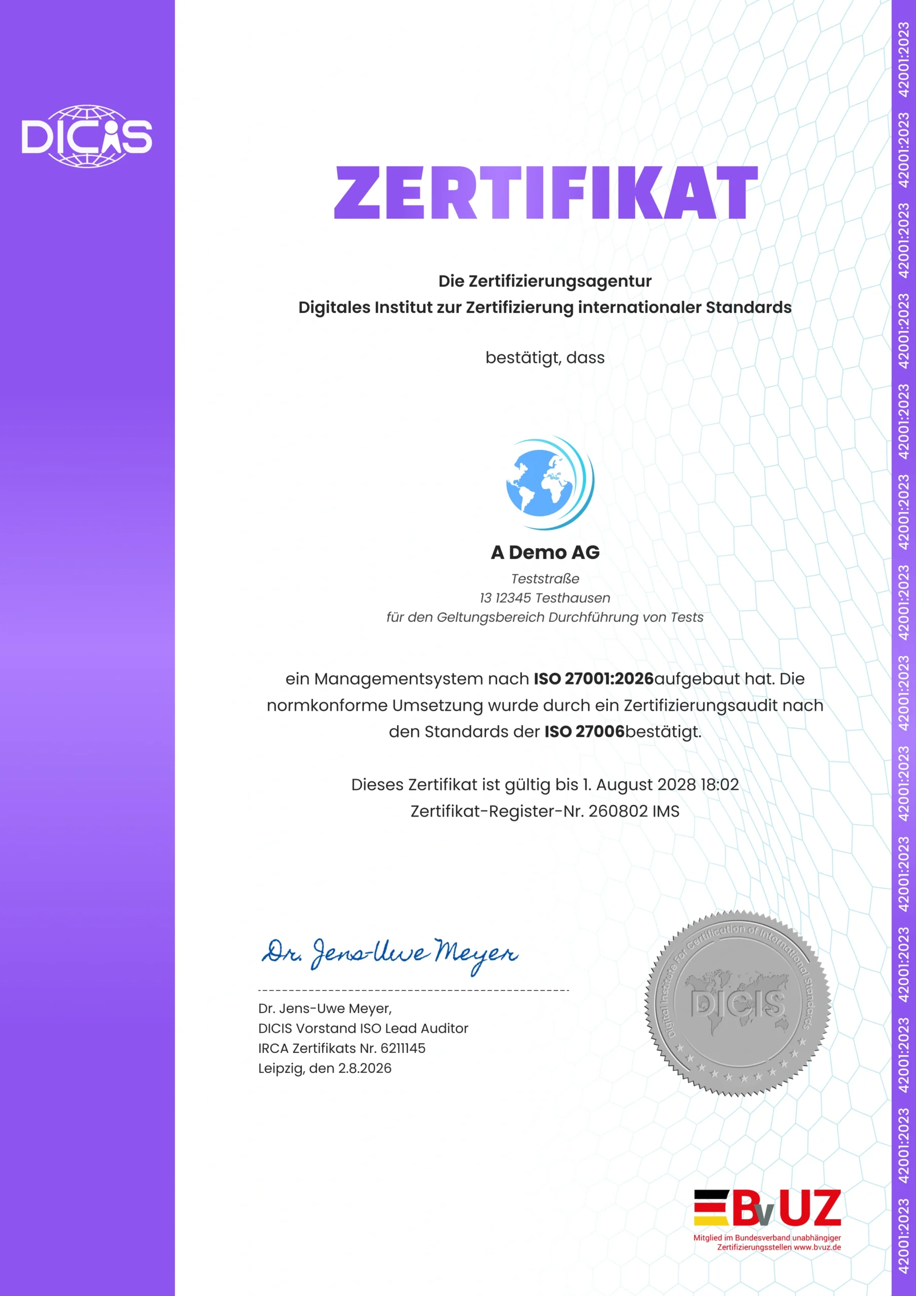 ISO 42001 – demo certificate DE (2)